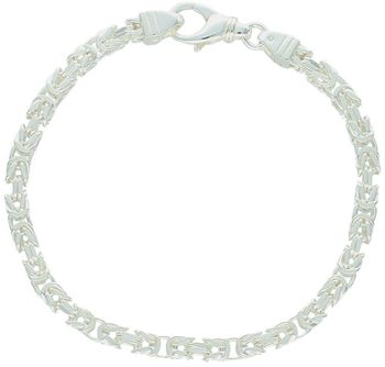 Męska bransoletka ze srebra próby 925, splot królewski, długość 22 cm, szerokość 5 mm, waga 19,33 g, zapięcie na karabińczyk. Luksusowa i solidna biżuteria.1.jpg